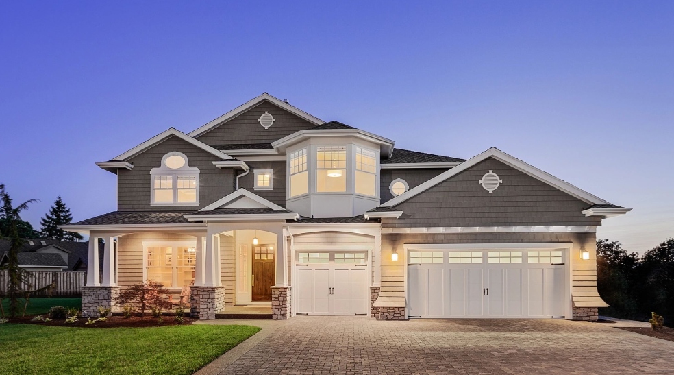 Beautiful Exterior of New Luxury Home at Twilight